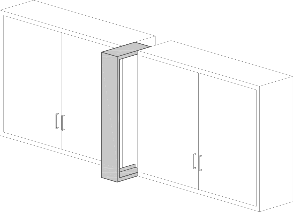 Filler panel, wall cabinet, 6x36