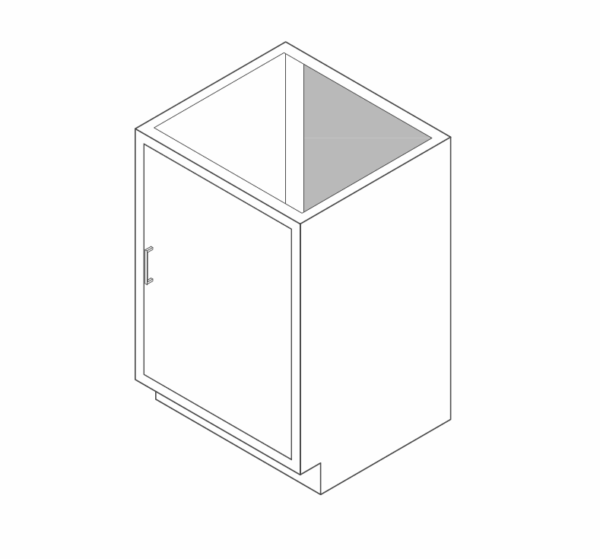 Cabinet, base, 24x35x22, 1 door, shadow-3478
