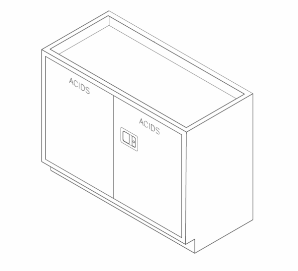 Storage Cabinet, 47" Acid Corrosive, 2 door-3513