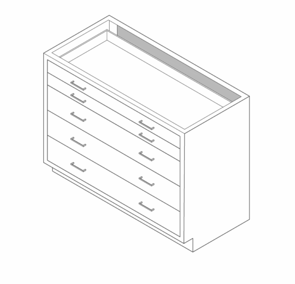 Cabinet, base, 47x35x22, 5 drawer, shadow-3471