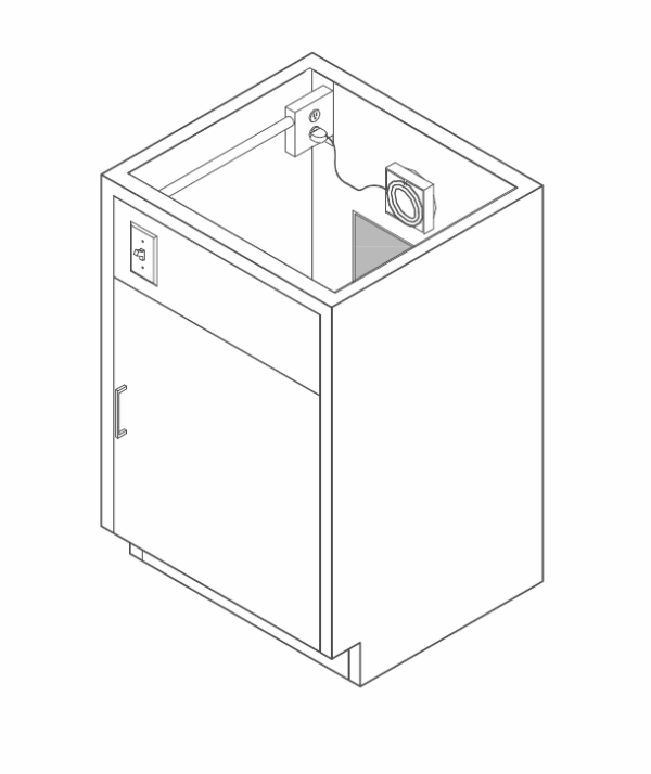 Base cabinet, Vacuum pump, 1 door-3510