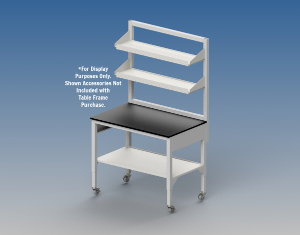 48" adjustable height steel customizable table, lab table, lab furniture, lab casework