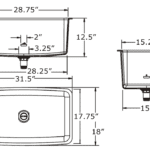 Sink, 32x18x13, black polypropylene-3180