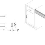 Apron rail, 35x5, shadow-1060