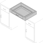 Apron housing, 30x5x22, 1 drawer, shadow-1064