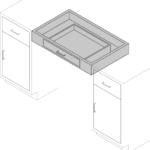 Apron housing, 35x5x22, 1 drawer, shadow-3030