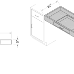 Apron housing, 47x5x22, 1 drawer, shadow-3360