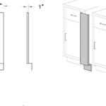 Filler panel, front, trimmable, 6" x 35", shadow-1070