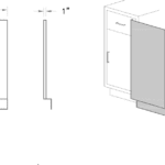 Filler panel, front, trimmable, 18" x 35", shadow-1074