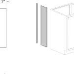 Filler Panel, end, 7x35, w/ cabinet angle, shadow-1104