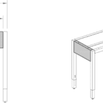 Side Apron set, 8x30 pair for 36" table frame, shadow-1194