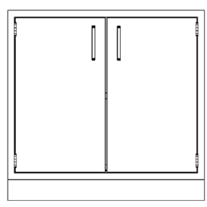 CAB, BASE, 48 X 35 X 22, 2 DOOR, PETAL WHITE
