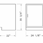 Cabinet, base, 24x35x22, 1 door, shadow-3479