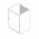 Cabinet, base, 24x35x22, 1 door, shadow-3478