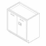 Storage Cabinet, 35" Acid Corrosive, 2 door-3515