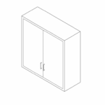 Cabinet, wall, 35x36x13, 2 door, shadow-3495