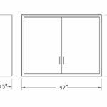 Cabinet, wall, 47x36x13, 2 door, shadow-3498