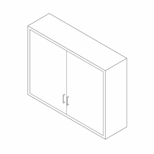 Cabinet, wall, 47x36x13, 2 door, shadow-3497