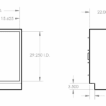 Cabinet, base, 35x35x22, 4 drawer / 1 door, shadow-3466