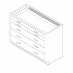 Cabinet, base, 47x35x22, 5 drawer, shadow-3471