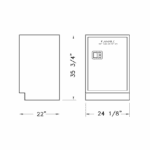 Storage Cabinet, 24" Flammables, 1 door-3457