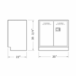 Storage Cabinet, 35" Flammables, 2 door-3458