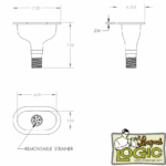 Sink, cup, 6"x3"-3444