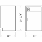 Base cabinet, Vacuum pump, 1 door-3509