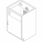 Base cabinet, Vacuum pump, 1 door-3510