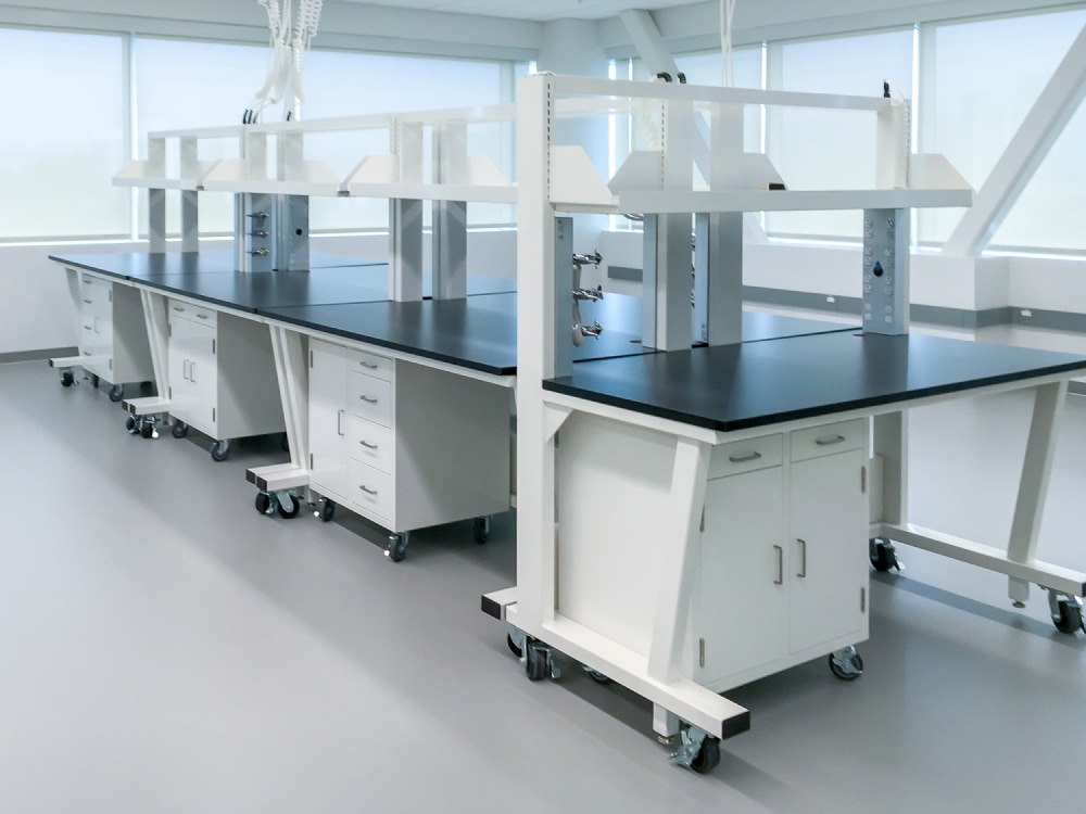 Mobile metal lab cabinets
