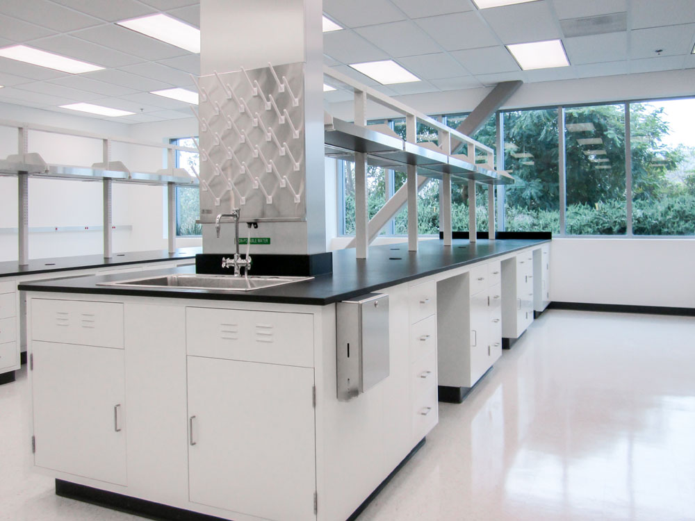 Island Shelving in a laboratory