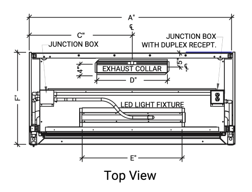 5SA Series top view drawing