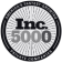 Inc. 5000 medallion logo featuring the text 'America's Fastest-Growing Private Companies' encircling a bold 'Inc. 5000' in black, orange, yellow, and blue, set against a radial burst background.