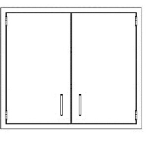 CAB, WALL, 36 X 36 X 13, 2 SOLID DOORS, PETAL WHITE