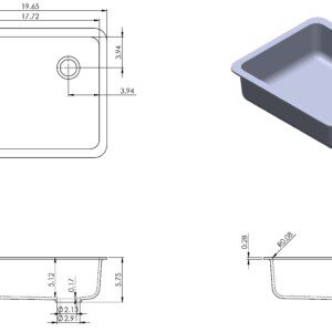 18" Drop-In Epoxy Sink - ADA Compliant