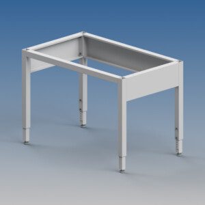48" Wide Steel Table Frame - Adjustable Legs (28-42" Height)