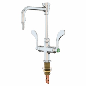 Hot/Cold Water Faucet - 8" Rigid/Swing Gooseneck